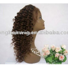 Fashion Designed Indian Human Hair Short Jerry Curl Full Lace Wigs